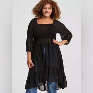 Chiffon Smocked Tunic